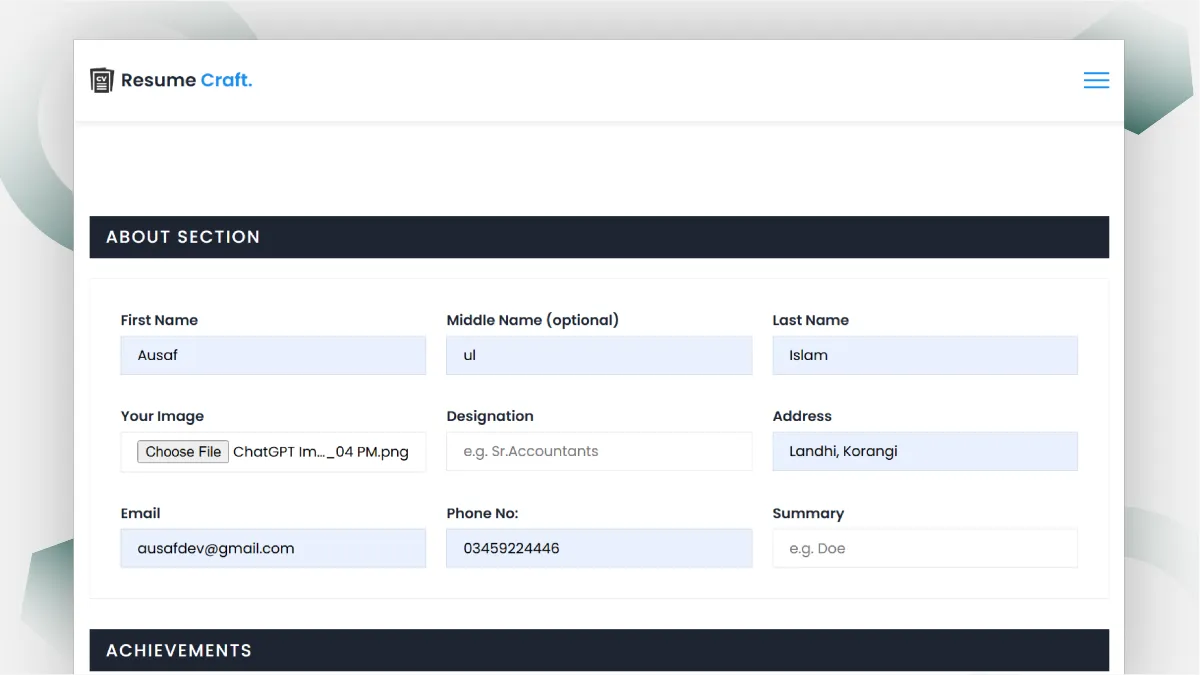 Resume Builder 2